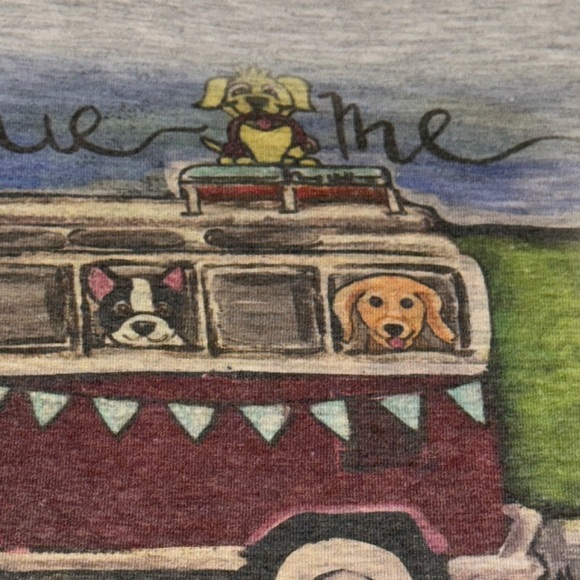 Luckybird Clothing Short Sleeve Gray/Blue Pet Rescue Mel’s Rescue T-Shirt Lg WMN - Picture 4 of 10